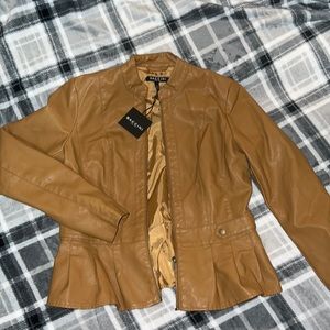 Baccini Leather Medium Brown Jacket